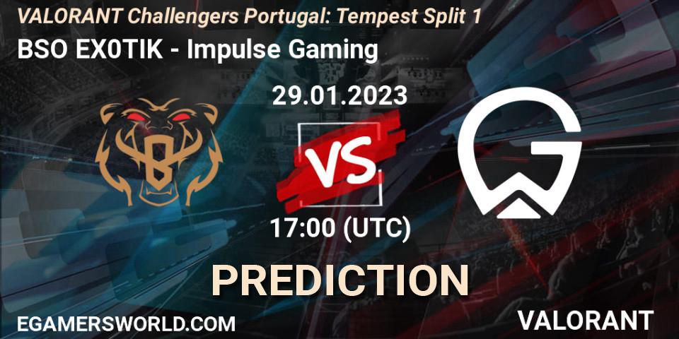 Prognoza BSO EX0TIK - Impulse Gaming. 29.01.23, VALORANT, VALORANT Challengers 2023 Portugal: Tempest Split 1