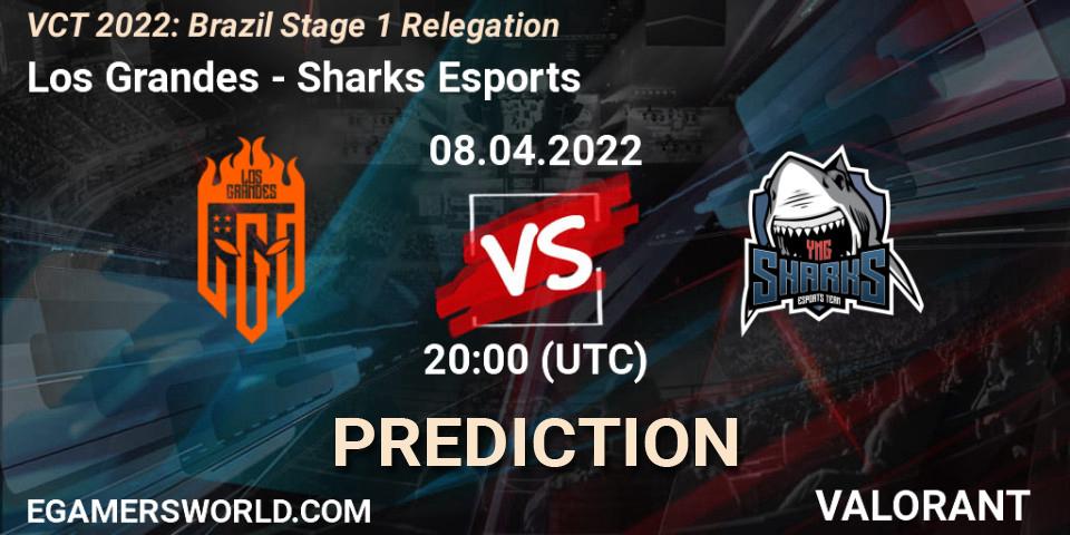 Prognoza Los Grandes - Sharks Esports. 08.04.2022 at 20:15, VALORANT, VCT 2022: Brazil Stage 1 Relegation