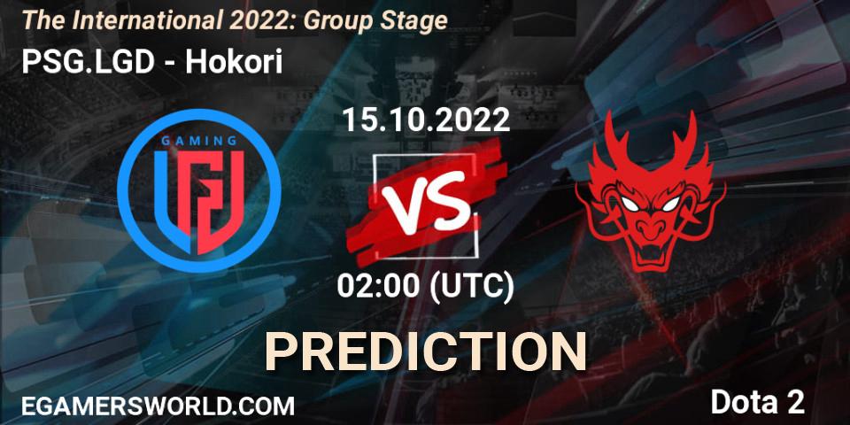 Prognoza PSG.LGD - Hokori. 15.10.2022 at 02:27, Dota 2, The International 2022: Group Stage