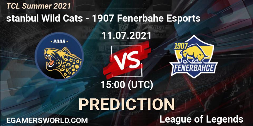 Prognoza İstanbul Wild Cats - 1907 Fenerbahçe Esports. 11.07.2021 at 15:00, LoL, TCL Summer 2021