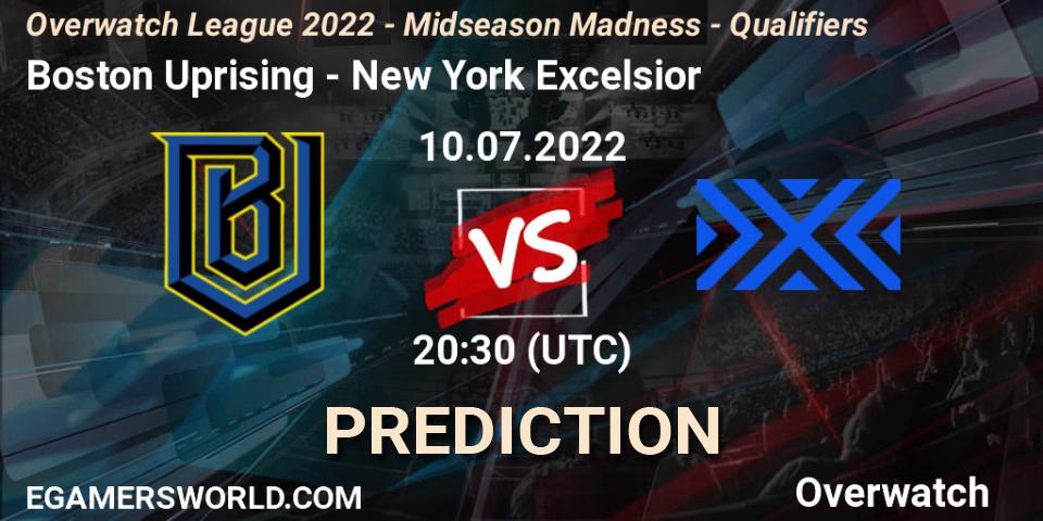 Prognoza Boston Uprising - New York Excelsior. 10.07.2022 at 20:45, Overwatch, Overwatch League 2022 - Midseason Madness - Qualifiers
