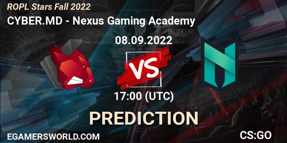 Prognoza CYBER.MD - Nexus Gaming Academy. 08.09.2022 at 17:00, Counter-Strike (CS2), ROPL Stars Fall 2022