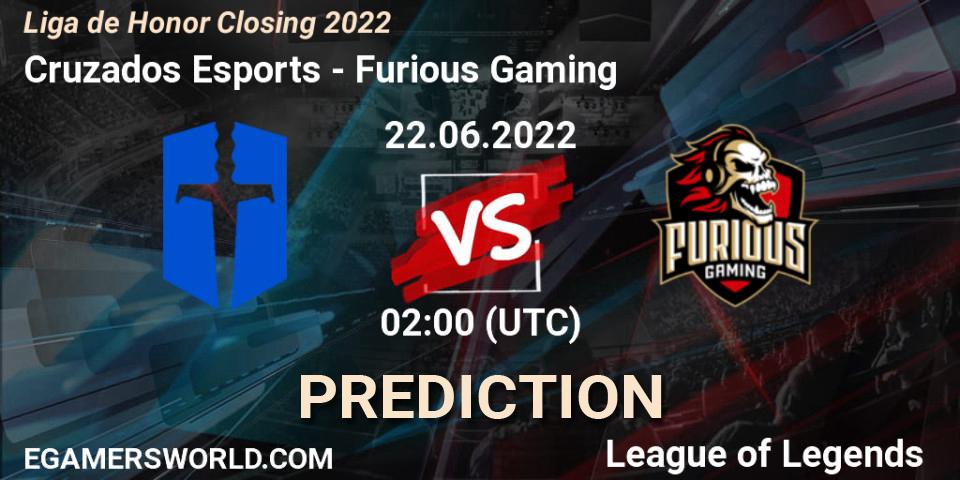 Prognoza Cruzados Esports - Furious Gaming. 22.06.2022 at 02:00, LoL, Liga de Honor Closing 2022