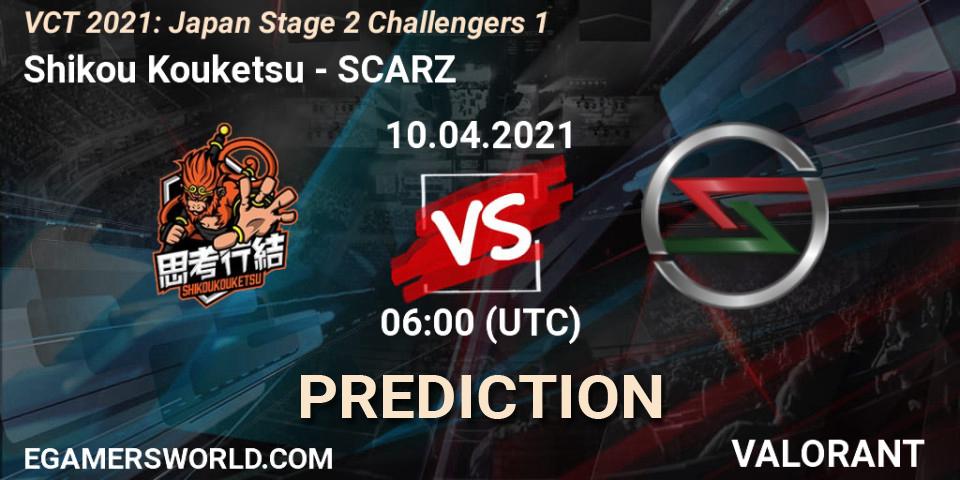 Prognoza Shikou Kouketsu - SCARZ. 10.04.2021 at 06:00, VALORANT, VCT 2021: Japan Stage 2 Challengers 1
