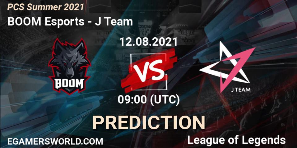 Prognoza BOOM Esports - J Team. 12.08.2021 at 09:00, LoL, PCS Summer 2021