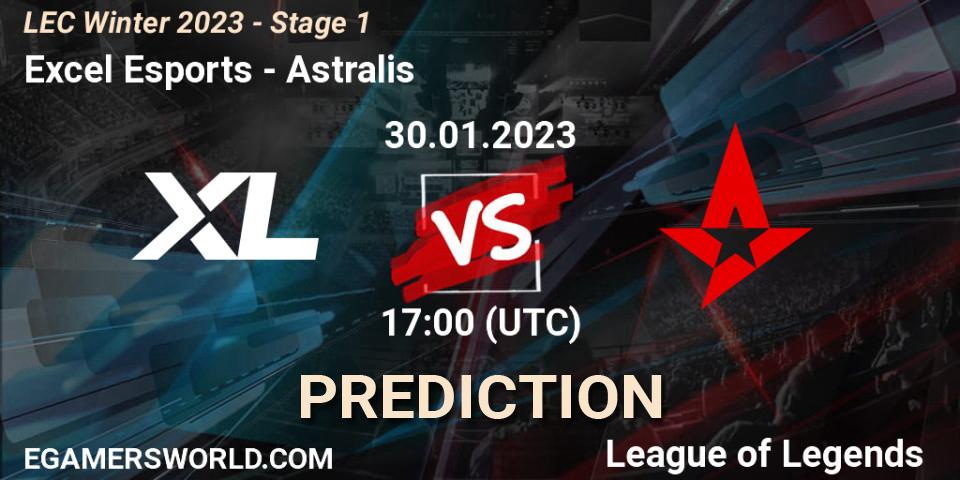 Prognoza Excel Esports - Astralis. 30.01.23, LoL, LEC Winter 2023 - Stage 1