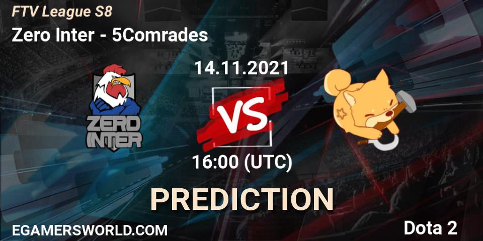 Prognoza Zero Inter - 5Comrades. 26.11.2021 at 20:09, Dota 2, FroggedTV League Season 8