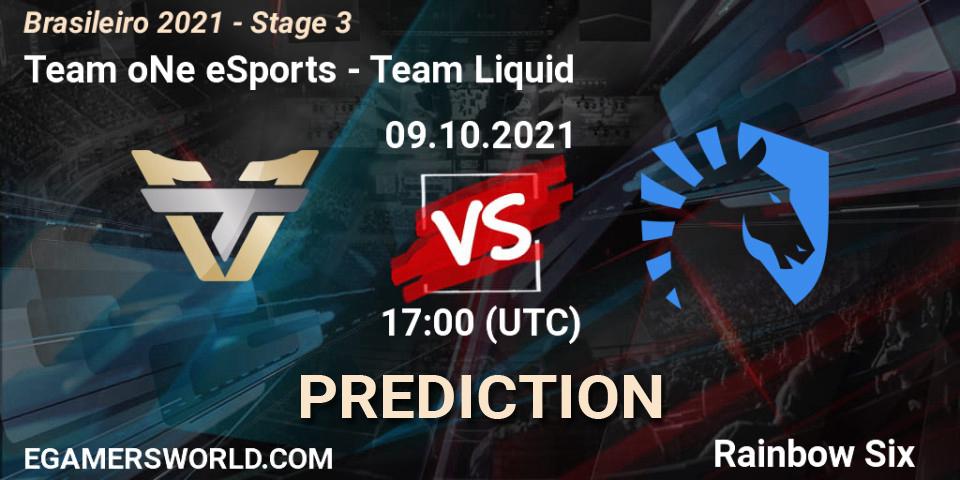 Prognoza Team oNe eSports - Team Liquid. 09.10.2021 at 17:00, Rainbow Six, Brasileirão 2021 - Stage 3