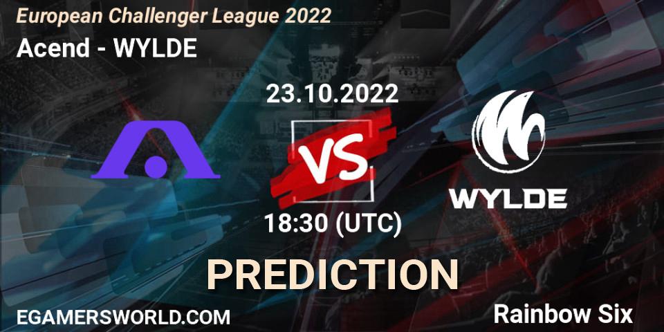 Prognoza Acend - WYLDE. 23.10.2022 at 18:30, Rainbow Six, European Challenger League 2022
