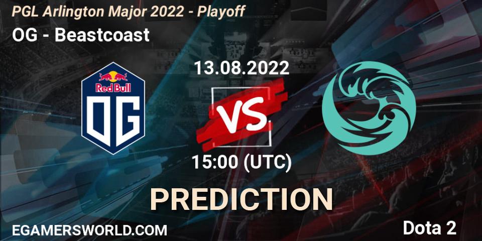 Prognoza OG - Beastcoast. 13.08.22, Dota 2, PGL Arlington Major 2022 - Playoff