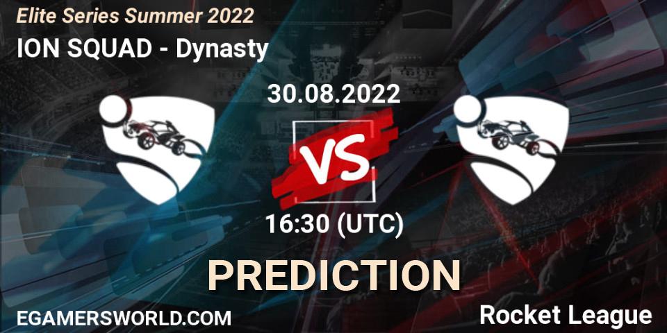 Prognoza ION SQUAD - Dynasty. 30.08.2022 at 16:30, Rocket League, Elite Series Summer 2022