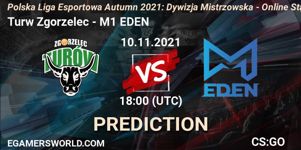 Prognoza Turów Zgorzelec - M1 EDEN. 10.11.2021 at 18:00, Counter-Strike (CS2), Polska Liga Esportowa Autumn 2021: Dywizja Mistrzowska - Online Stage