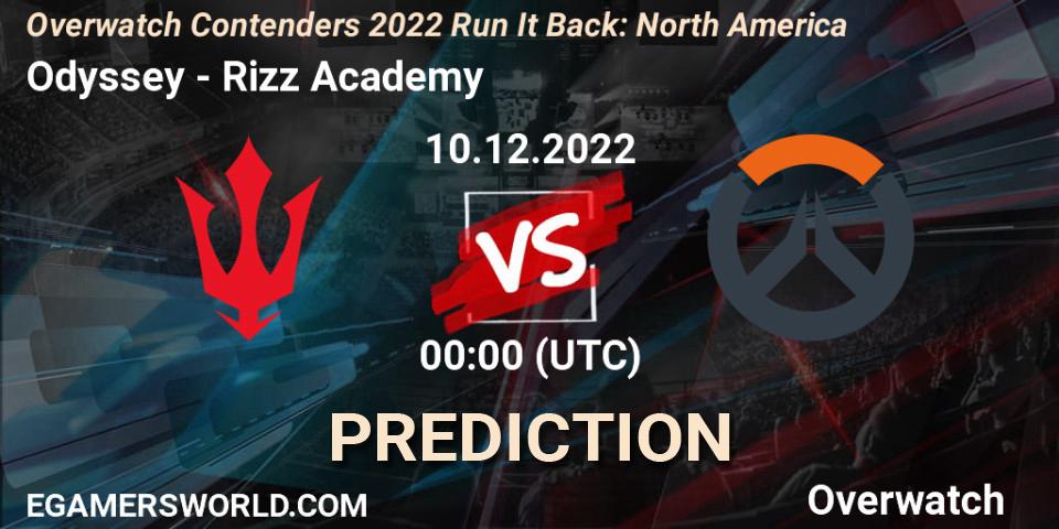 Prognoza Odyssey - Rizz Academy. 09.12.2022 at 23:00, Overwatch, Overwatch Contenders 2022 Run It Back: North America