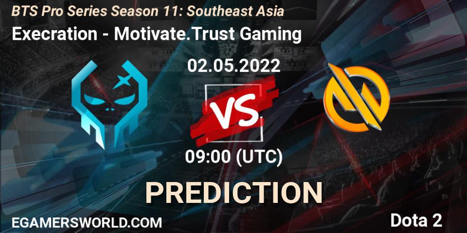 Prognoza Execration - Motivate.Trust Gaming. 02.05.2022 at 07:12, Dota 2, BTS Pro Series Season 11: Southeast Asia