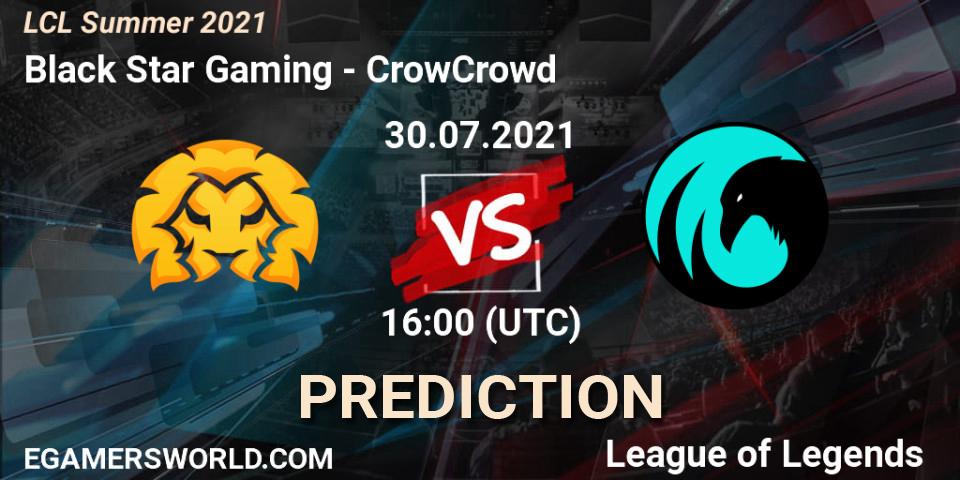 Prognoza Black Star Gaming - CrowCrowd. 30.07.2021 at 16:00, LoL, LCL Summer 2021