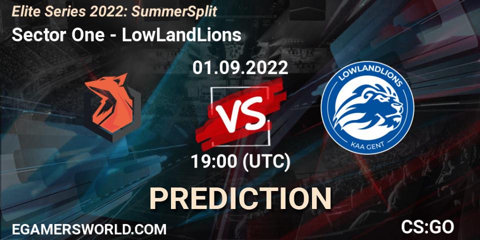 Prognoza Sector One - LowLandLions. 01.09.2022 at 19:00, Counter-Strike (CS2), Elite Series 2022: Summer Split