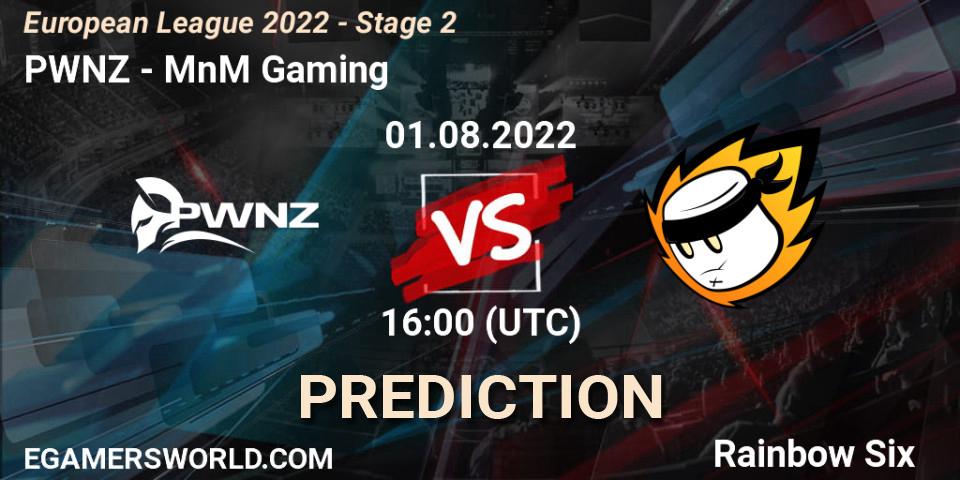 Prognoza PWNZ - MnM Gaming. 01.08.2022 at 17:15, Rainbow Six, European League 2022 - Stage 2