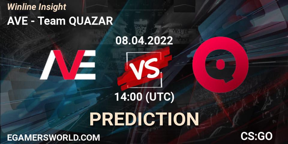 Prognoza AVE - QUAZAR. 08.04.2022 at 14:00, Counter-Strike (CS2), Winline Insight