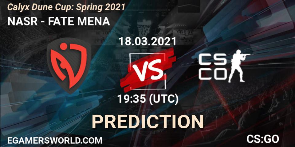 Prognoza NASR - FATE MENA. 18.03.2021 at 19:35, Counter-Strike (CS2), Calyx Dune Cup: Spring 2021