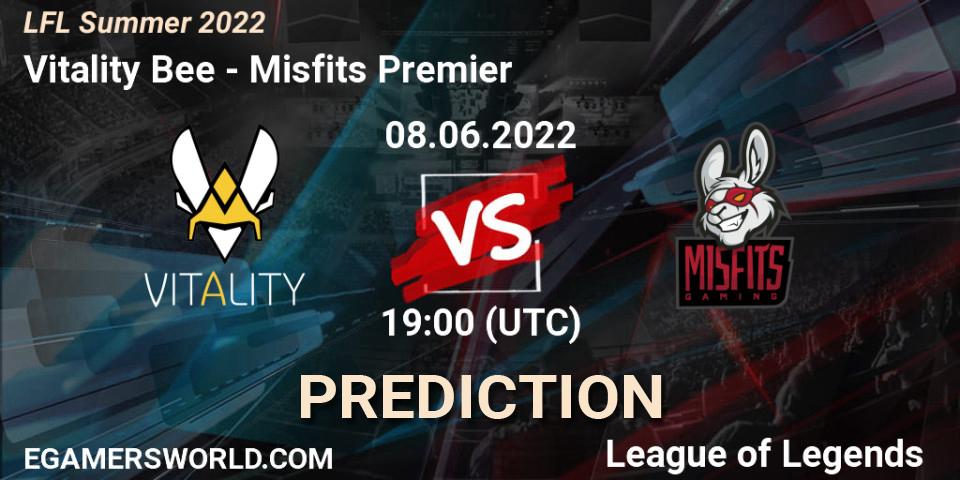 Prognoza Vitality Bee - Misfits Premier. 08.06.2022 at 19:00, LoL, LFL Summer 2022