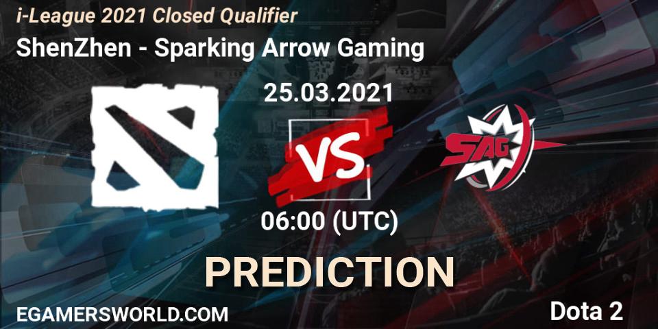 Prognoza ShenZhen - Sparking Arrow Gaming. 25.03.2021 at 06:03, Dota 2, i-League 2021 Closed Qualifier