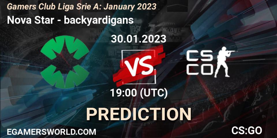 Prognoza Nova Star - backyardigans. 30.01.23, CS2 (CS:GO), Gamers Club Liga Série A: January 2023