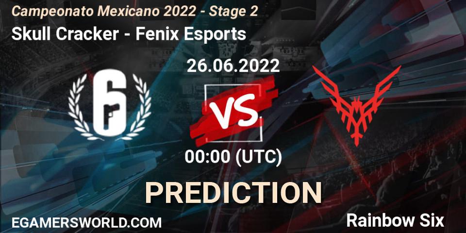 Prognoza Skull Cracker - Fenix Esports. 26.06.2022 at 00:00, Rainbow Six, Campeonato Mexicano 2022 - Stage 2