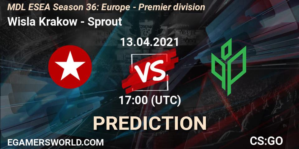 Prognoza Wisla Krakow - Sprout. 13.04.2021 at 17:00, Counter-Strike (CS2), MDL ESEA Season 36: Europe - Premier division