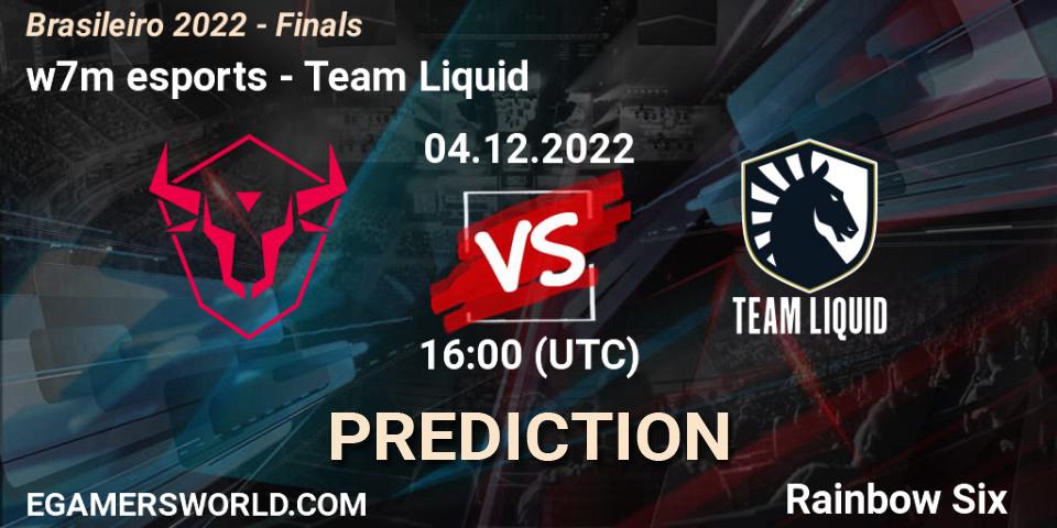 Prognoza w7m esports - Team Liquid. 04.12.2022 at 19:00, Rainbow Six, Brasileirão 2022 - Finals