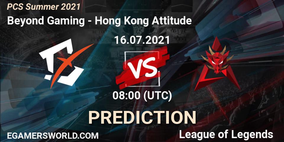 Prognoza Beyond Gaming - Hong Kong Attitude. 16.07.2021 at 08:00, LoL, PCS Summer 2021