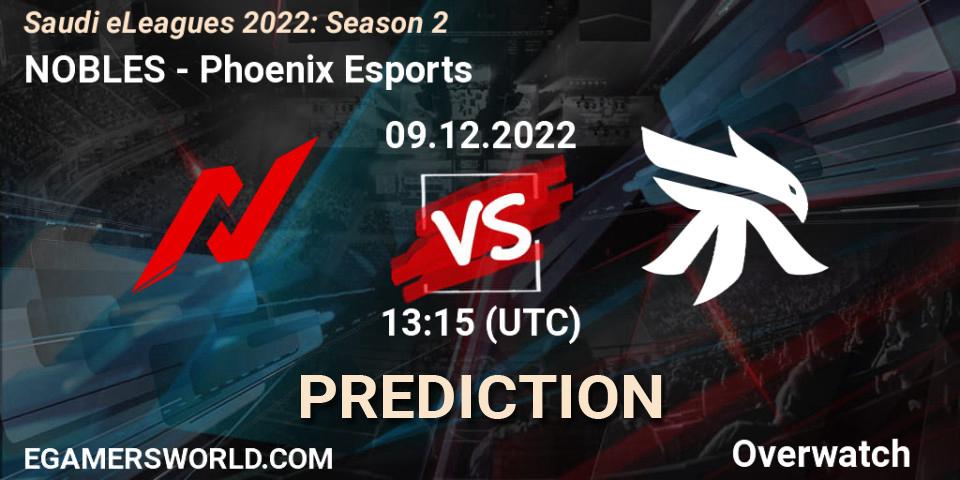 Prognoza NOBLES - Phoenix Esports. 09.12.22, Overwatch, Saudi eLeagues 2022: Season 2