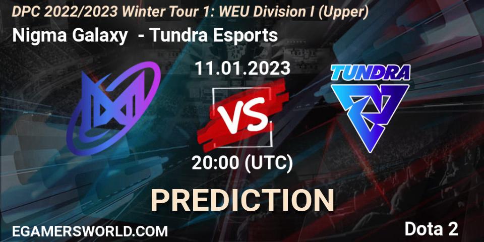 Prognoza Nigma Galaxy - Tundra Esports. 11.01.2023 at 20:00, Dota 2, DPC 2022/2023 Winter Tour 1: WEU Division I (Upper)