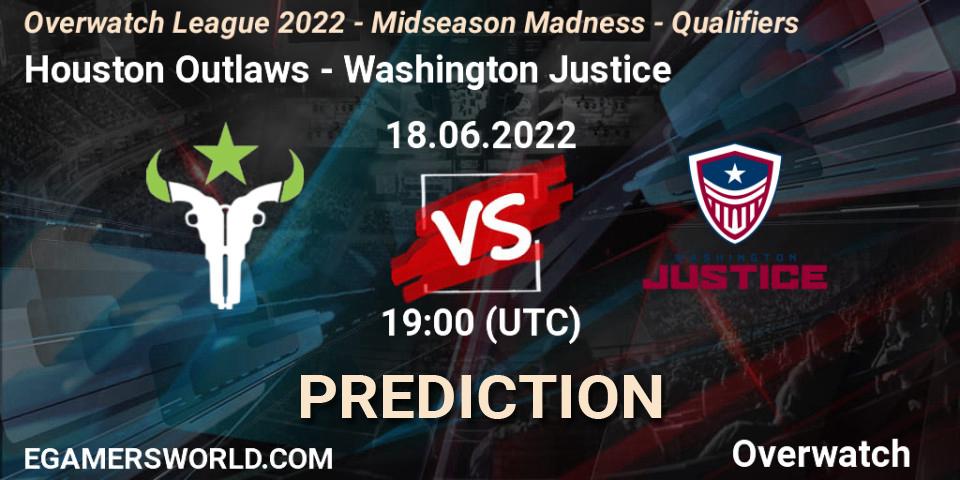 Prognoza Houston Outlaws - Washington Justice. 18.06.22, Overwatch, Overwatch League 2022 - Midseason Madness - Qualifiers