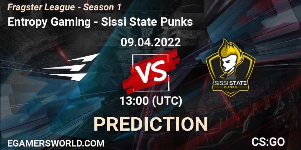 Prognoza Entropy Gaming - Sissi State Punks. 09.04.22, CS2 (CS:GO), Fragster League - Season 1