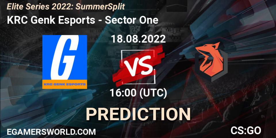 Prognoza KRC Genk Esports - Sector One. 18.08.2022 at 16:00, Counter-Strike (CS2), Elite Series 2022: Summer Split