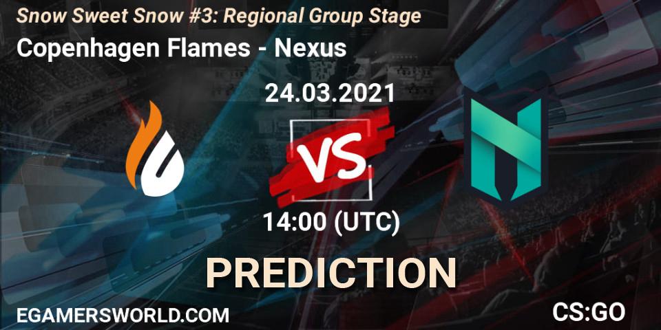 Prognoza Copenhagen Flames - Nexus. 24.03.2021 at 14:00, Counter-Strike (CS2), Snow Sweet Snow #3: Regional Group Stage
