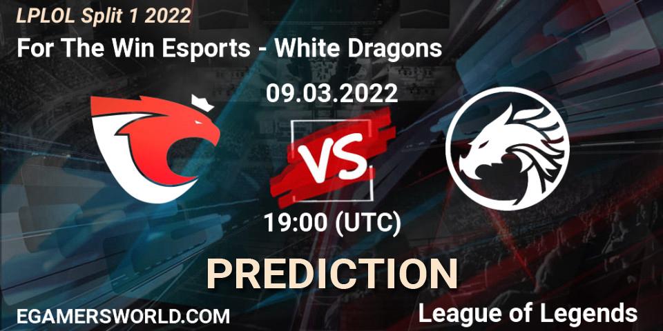 Prognoza For The Win Esports - White Dragons. 09.03.2022 at 19:00, LoL, LPLOL Split 1 2022