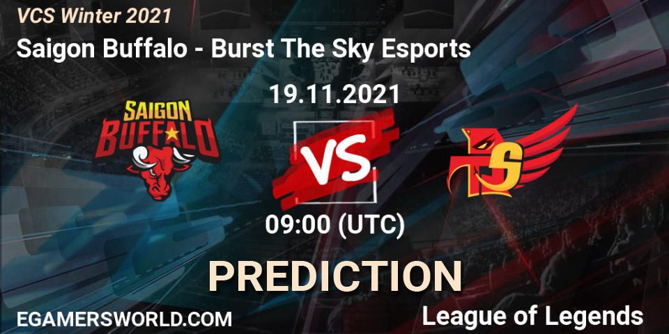 Prognoza Saigon Buffalo - Burst The Sky Esports. 19.11.2021 at 09:00, LoL, VCS Winter 2021
