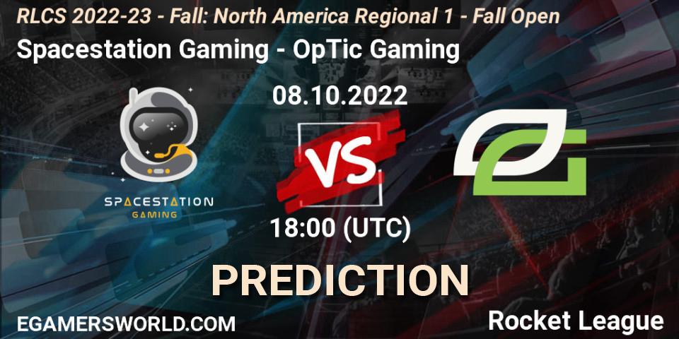Prognoza Spacestation Gaming - OpTic Gaming. 08.10.2022 at 18:00, Rocket League, RLCS 2022-23 - Fall: North America Regional 1 - Fall Open