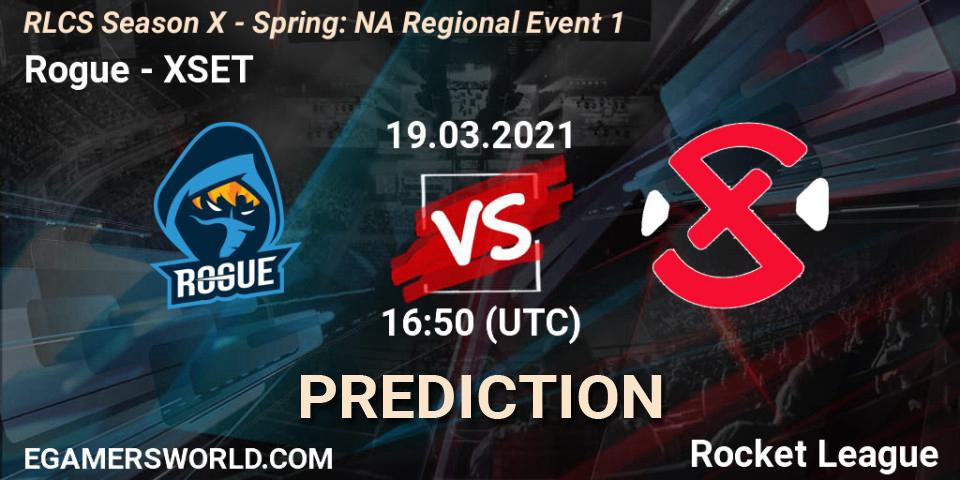 Prognoza Rogue - XSET. 19.03.2021 at 16:50, Rocket League, RLCS Season X - Spring: NA Regional Event 1