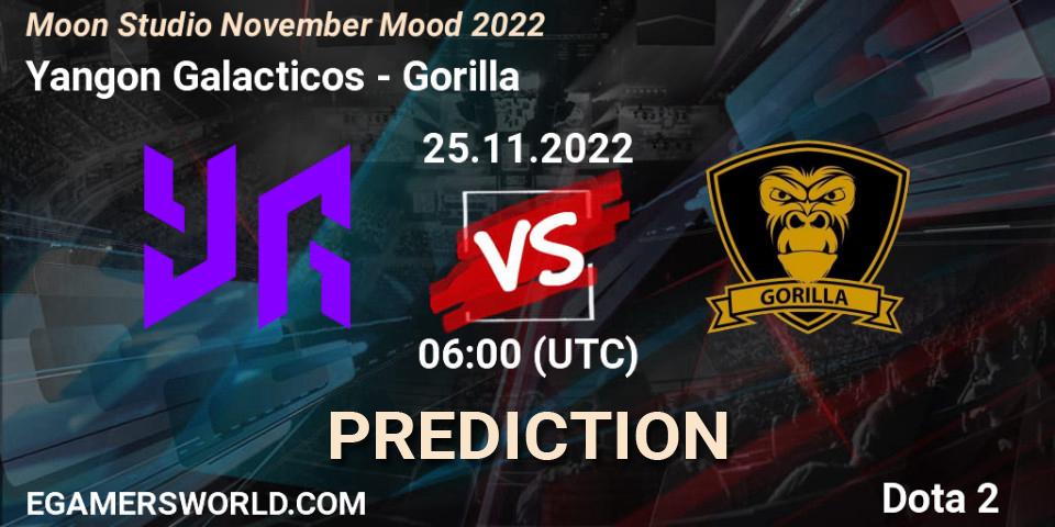 Prognoza Yangon Galacticos - Gorilla. 25.11.22, Dota 2, Moon Studio November Mood 2022