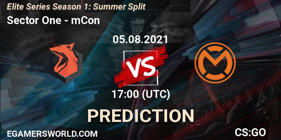Prognoza Sector One - mCon. 05.08.2021 at 17:00, Counter-Strike (CS2), Elite Series Season 1: Summer Split