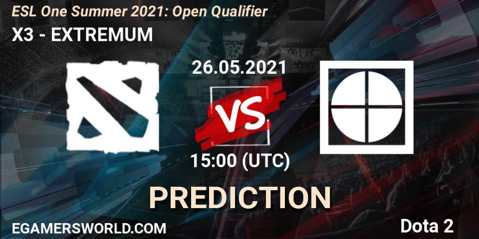 Prognoza X3 - EXTREMUM. 26.05.21, Dota 2, ESL One Summer 2021: Open Qualifier