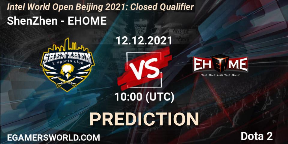 Prognoza ShenZhen - EHOME. 12.12.2021 at 10:25, Dota 2, Intel World Open Beijing: Closed Qualifier