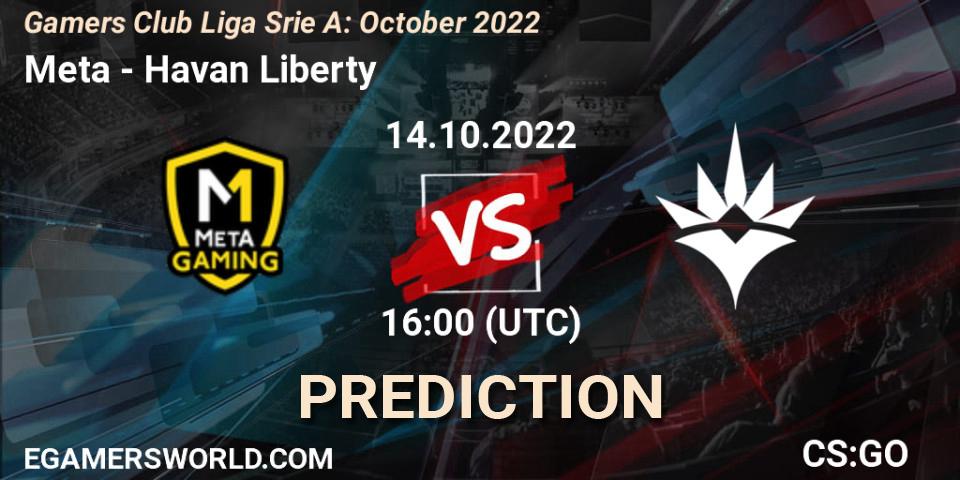 Prognoza Meta Gaming Brasil - Havan Liberty. 14.10.22, CS2 (CS:GO), Gamers Club Liga Série A: October 2022