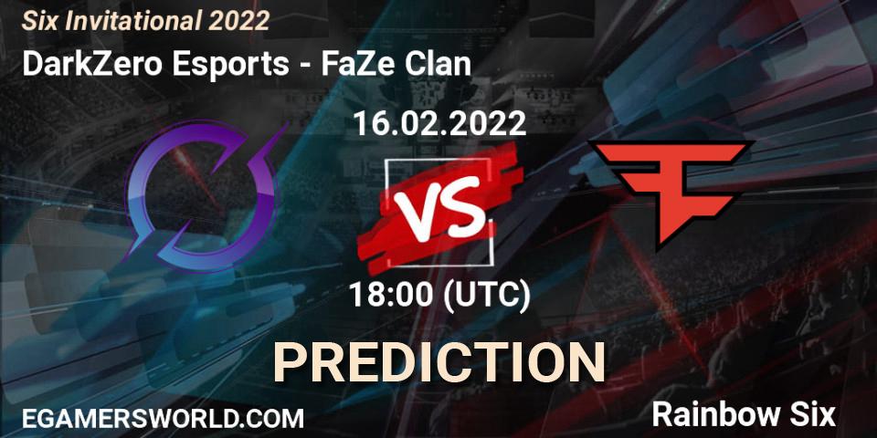 Prognoza DarkZero Esports - FaZe Clan. 16.02.2022 at 18:00, Rainbow Six, Six Invitational 2022