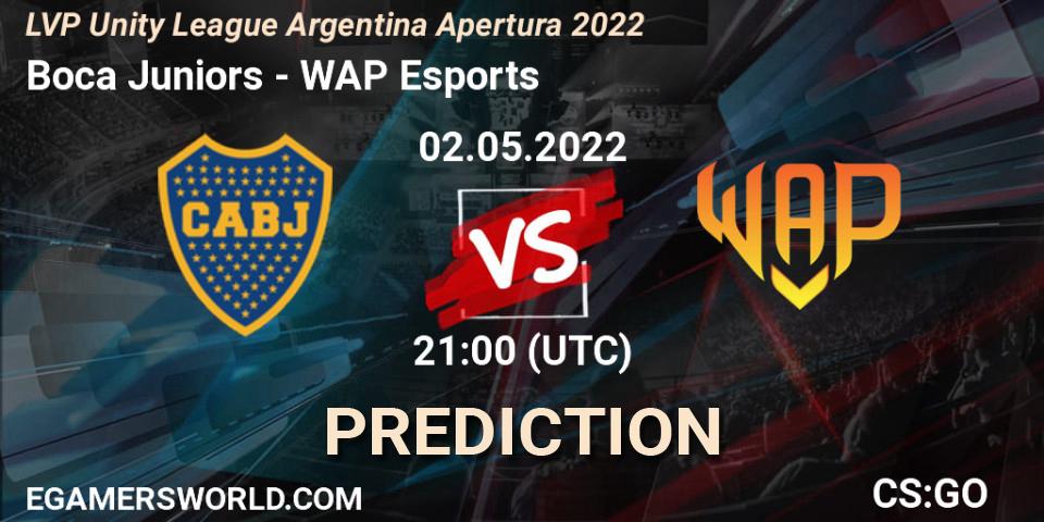 Prognoza Boca Juniors - WAP Esports. 02.05.2022 at 21:00, Counter-Strike (CS2), LVP Unity League Argentina Apertura 2022