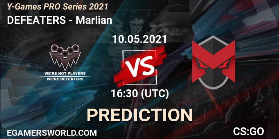 Prognoza DEFEATERS - Marlian. 10.05.2021 at 16:30, Counter-Strike (CS2), Y-Games PRO Series 2021
