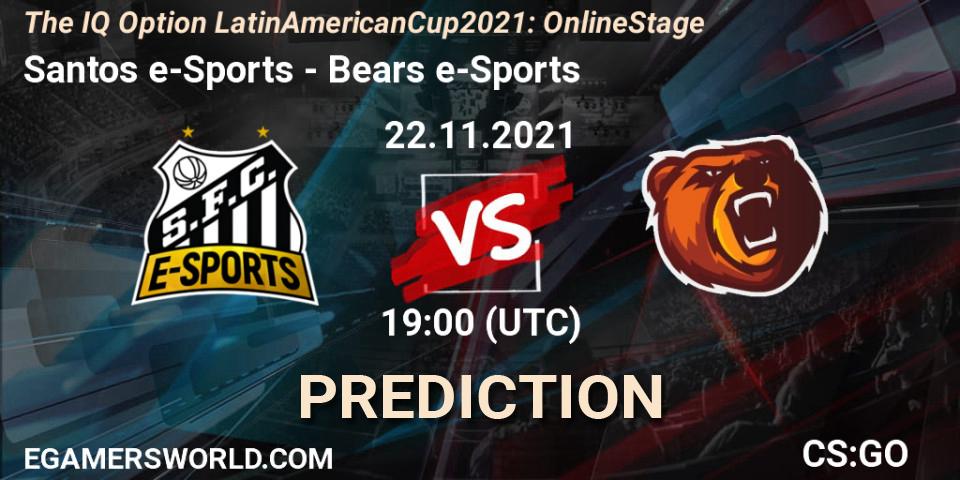 Prognoza Santos e-Sports - Bears e-Sports. 22.11.21, CS2 (CS:GO), The IQ Option Latin American Cup 2021: Online Stage