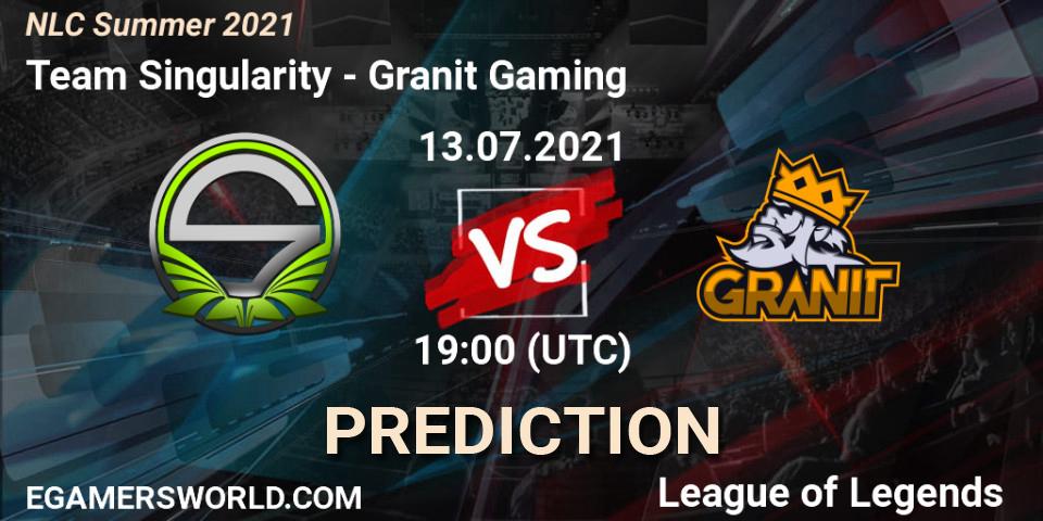 Prognoza Team Singularity - Granit Gaming. 13.07.2021 at 19:00, LoL, NLC Summer 2021